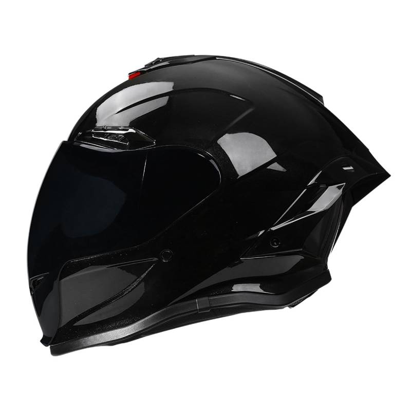 Woljay Motorradhelm Integralhelm Motorradhelme für Erwachsene Männer Frauen Rennsport Straßenmoped DOT / ECER22-05 zugelassen (Gloss Black,Large) von Woljay