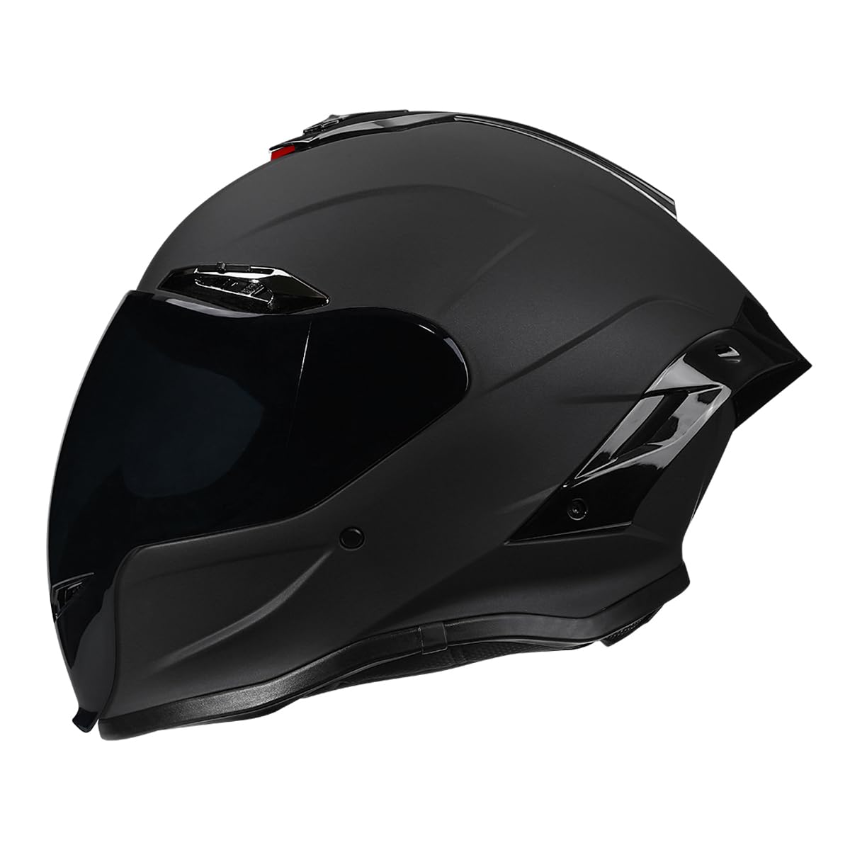 Woljay Motorradhelm Integralhelm Motorradhelme für Erwachsene Männer Frauen Rennsport Straßenmoped DOT / ECER22-05 zugelassen (Matte Black,Large) von Woljay