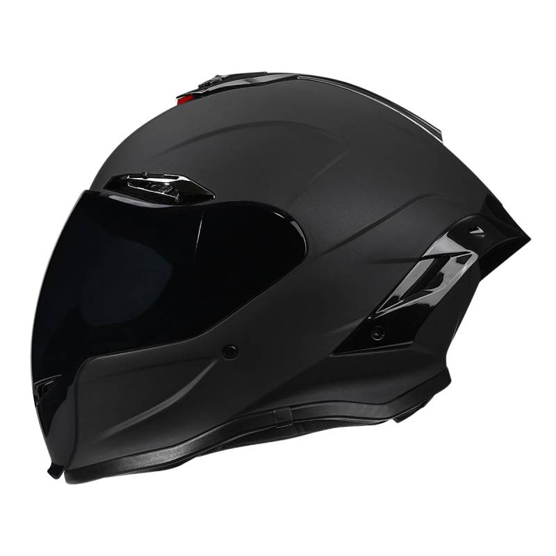 Woljay Motorradhelm Integralhelm Motorradhelme für Erwachsene Männer Frauen Rennsport Straßenmoped DOT / ECER22-05 zugelassen (Matte Black,Small) von Woljay