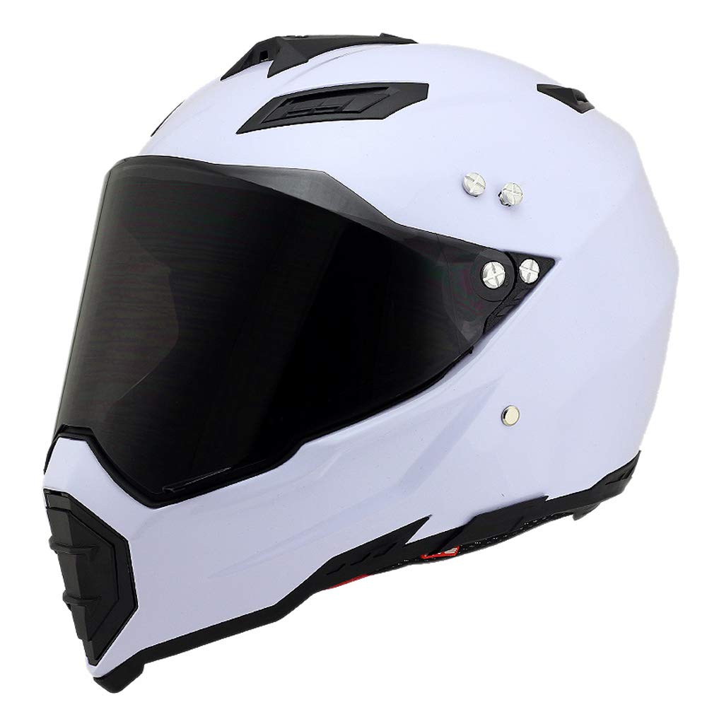 Woljay Off Road Helm Motocross-Helm Motorradhelm Motocrosshelme Fahrrad ATV (L, Weiß) von Woljay