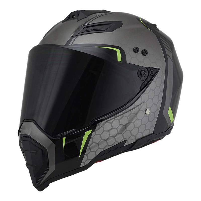 Woljay Off Road Helm Motocross-Helm Motorradhelm Motocrosshelme Fahrrad ATV (S, Black+Silver) von Woljay