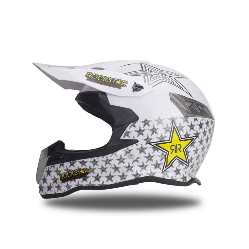 Woljay Off Road Helm Motocross-Helm Motorradhelm Motocrosshelme Fahrrad ATV Weiß (M) von Woljay