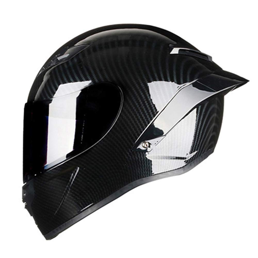 Woljay Vollgesicht Integralhelm Motorradhelm Unisex-Adult Offroad Moto Street Bike ATV Helme Glas Schwarz DOT Approved (Smoke,XL) von Woljay