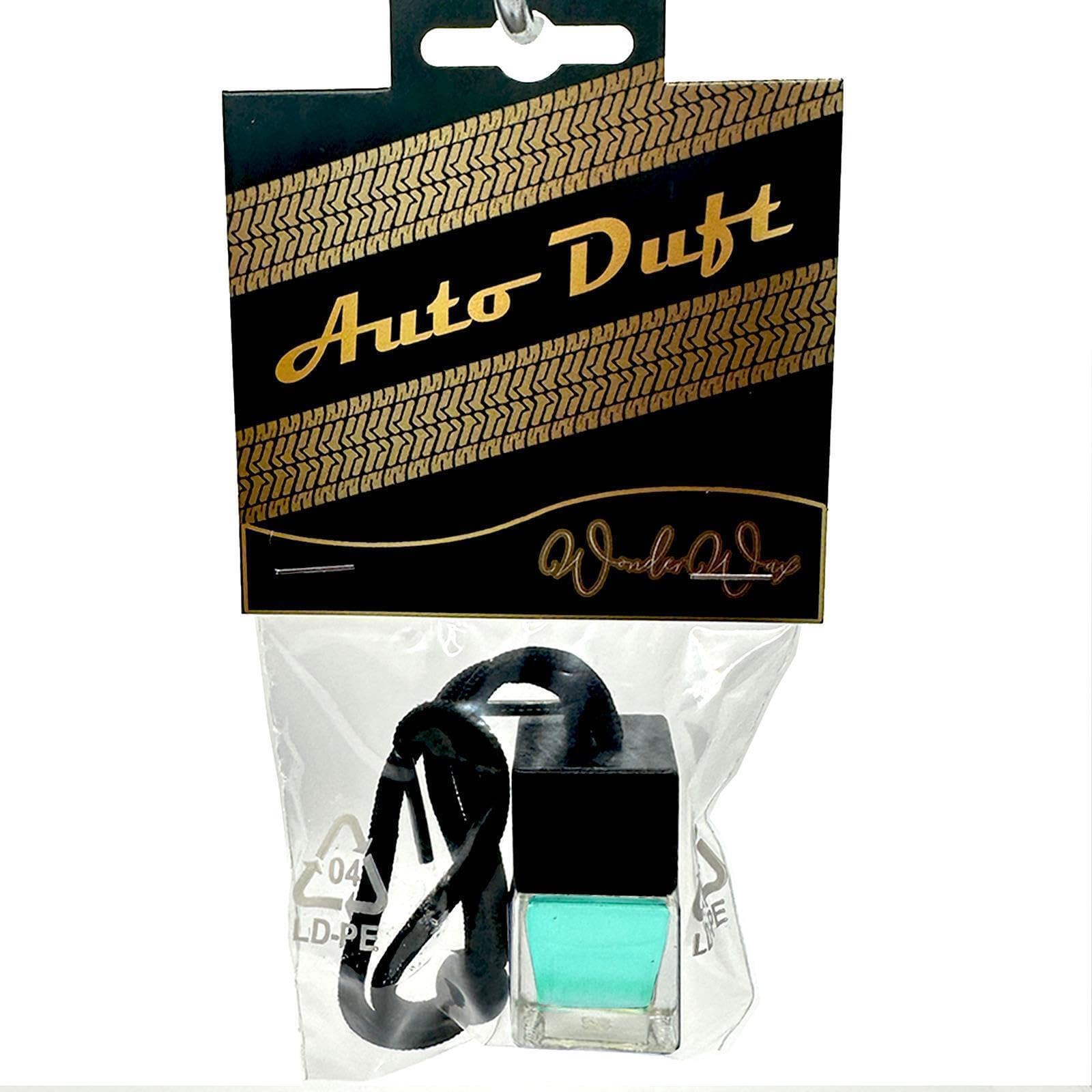 WonderWax® Auto Duft Lufterfrischer Quadratisch klar-schwarz 8 ml Blau|Angel|Innenraum Deko Parfüm Car Scent Baum Geruch Luxus Aufhänger von WonderWax