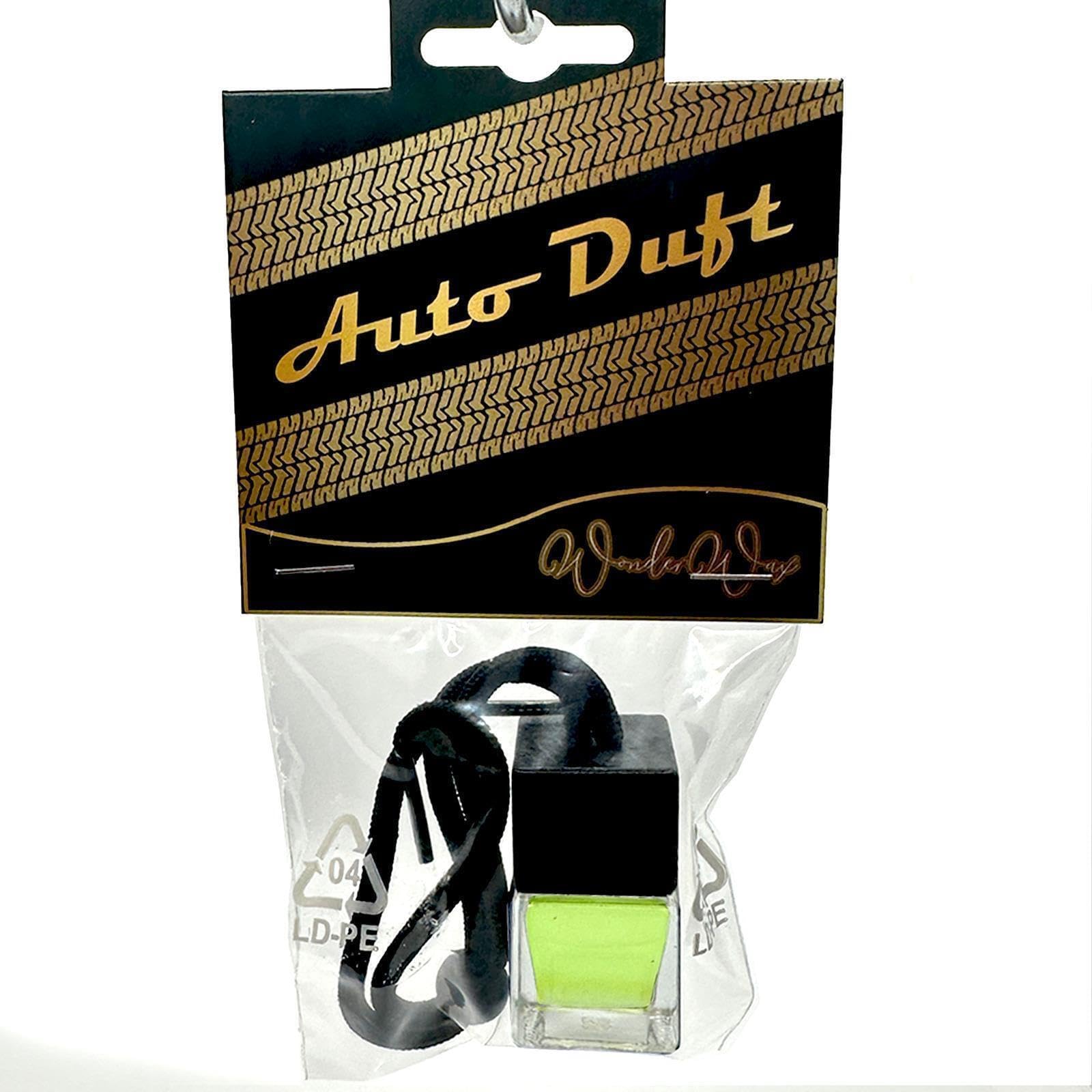 WonderWax® Auto Duft Lufterfrischer Quadratisch klar-schwarz 8 ml Grün|Angel|Innenraum Deko Parfüm Car Scent Baum Geruch Luxus Aufhänger von WonderWax