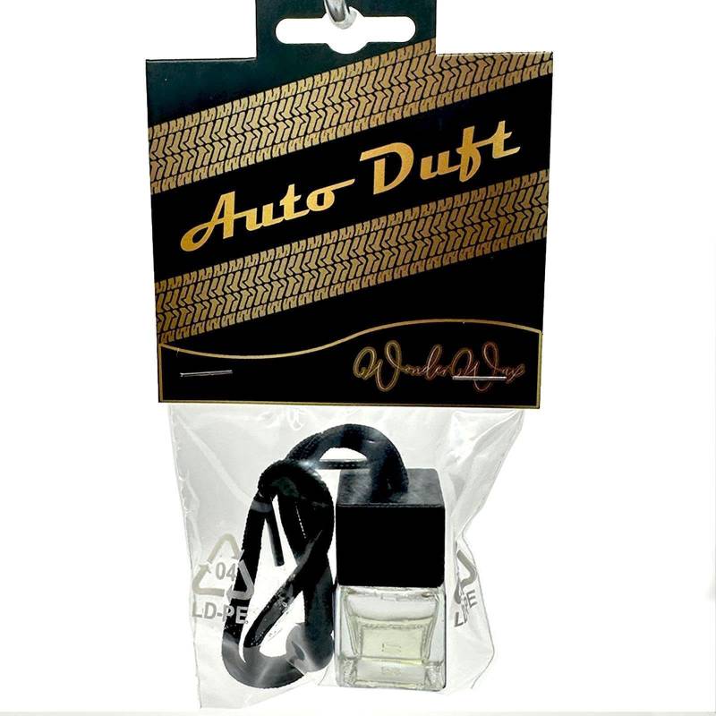 WonderWax® Auto Duft Lufterfrischer Quadratisch klar-schwarz 8 ml Klar|Maulbeere|Innenraum Deko Parfüm Car Scent Baum Geruch Luxus Aufhänger von WonderWax