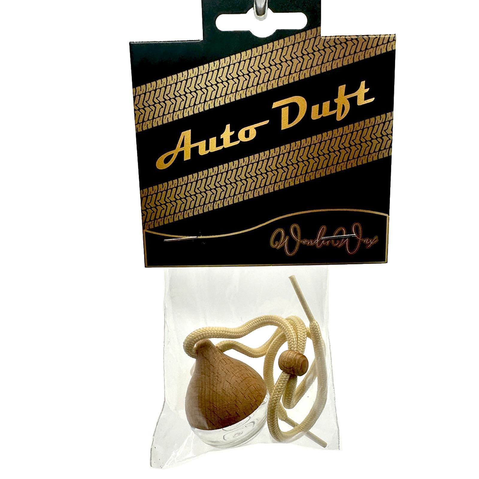 WonderWax® Auto Duft Lufterfrischer Rund klar-Hellbraun 6 ml Klar|Gezuckerte Beeren|Innenraum Deko Parfüm Car Scent Baum Geruch Luxus Aufhänger von WonderWax