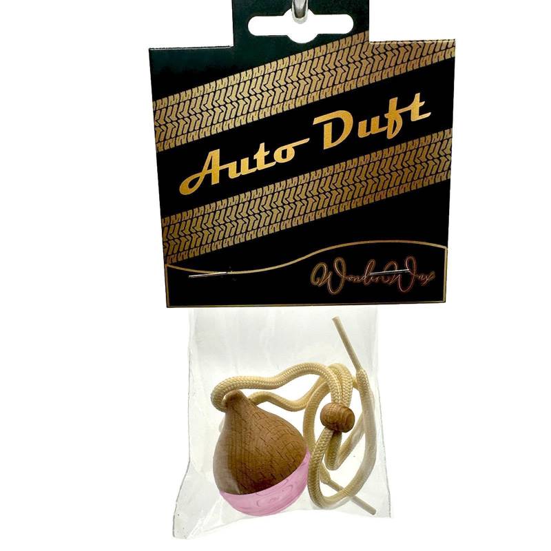 WonderWax® Auto Duft Lufterfrischer Rund klar-Hellbraun 6 ml Rosa|Baccarat|Innenraum Deko Parfüm Car Scent Baum Geruch Luxus Aufhänger von WonderWax