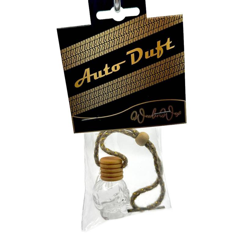 WonderWax® Auto Duft Lufterfrischer Totenkopfdesign 8 ml Klar|Angel|Innenraum Deko Parfüm Car Scent Baum Geruch Luxus Aufhänger von WonderWax