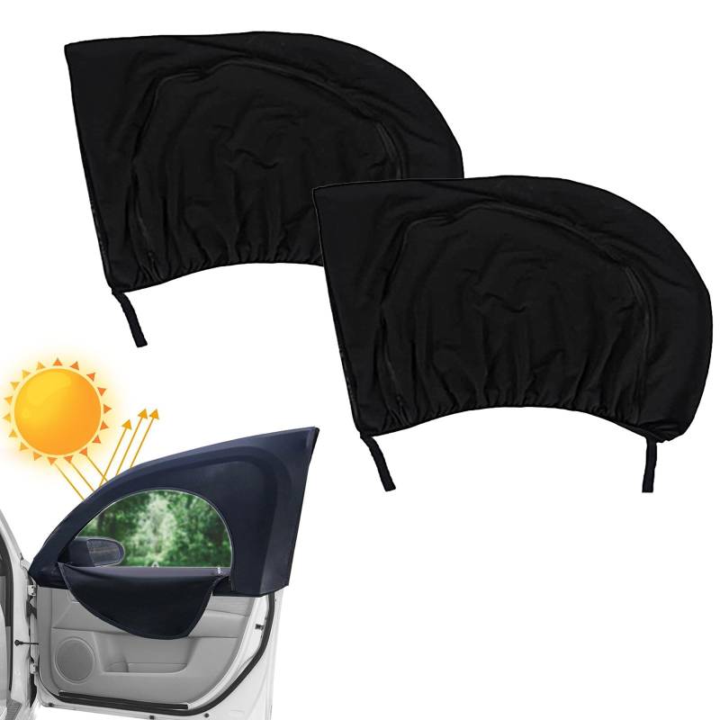 Wondsea 2 Stück Sonnenschutz Auto Baby,Universal Sonnenblende Auto Netz,UV Schutz/Blendschutz für Seitenfenster Meshmaterial Schützt Mitfahrer, Kinder & Haustiere(Frontfensternetz) von Wondsea