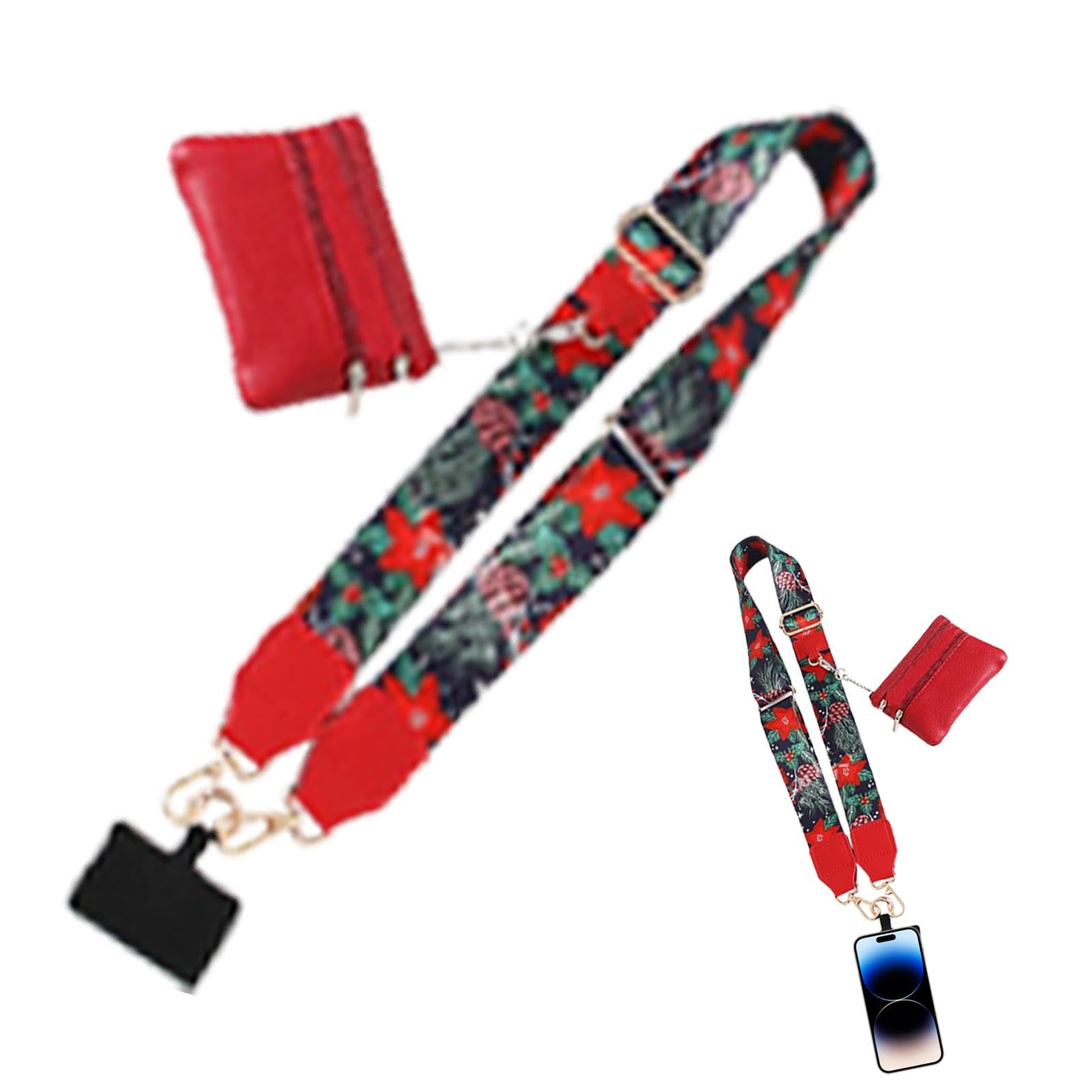 Wonsfuleu Handy-Lanyard, Handyband-Lanyard,Telefon-Lanyard mit Reißverschlusstasche | Stilvolles und schönes Halsketten-Lanyard für Reisen, Business, Alltag, Schule und Arbeit von Wonsfuleu