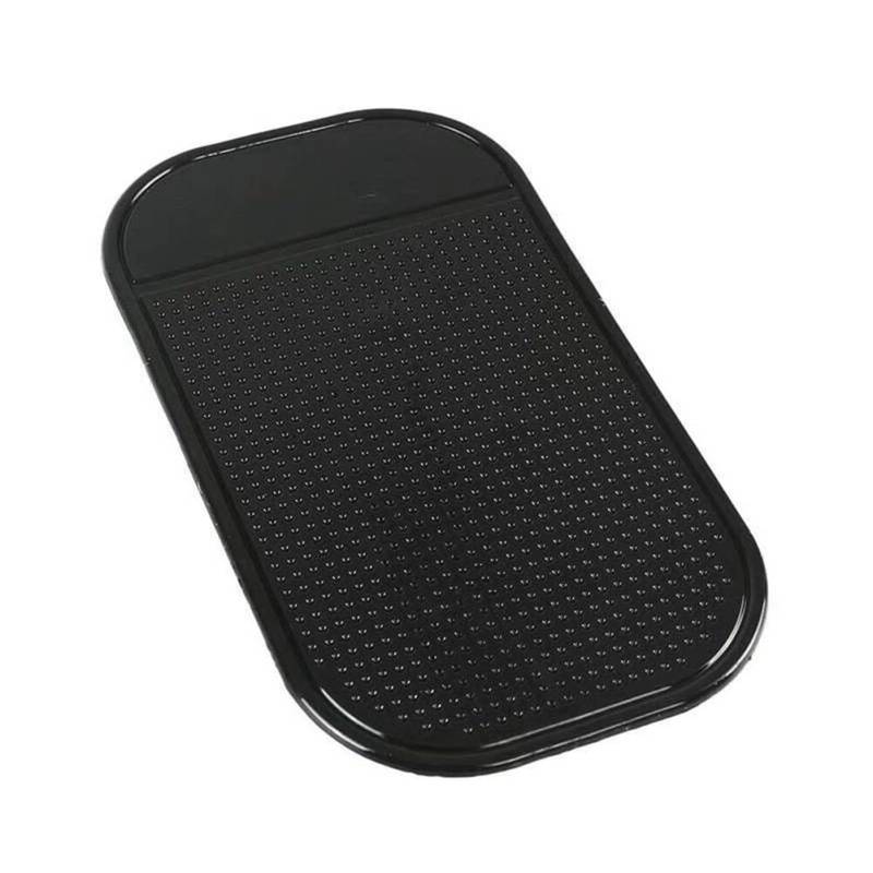 Wooauto Armaturenbrett Klebematte Handy Anti-Rutsch-Matte Wasserdicht und staubdicht, Nicht leicht zu verformen Auto Antirutschmatten for Handys Dekorationen Schlüssel Kopfhörer,Schwarz 14 cm x 8 cm von Wooauto