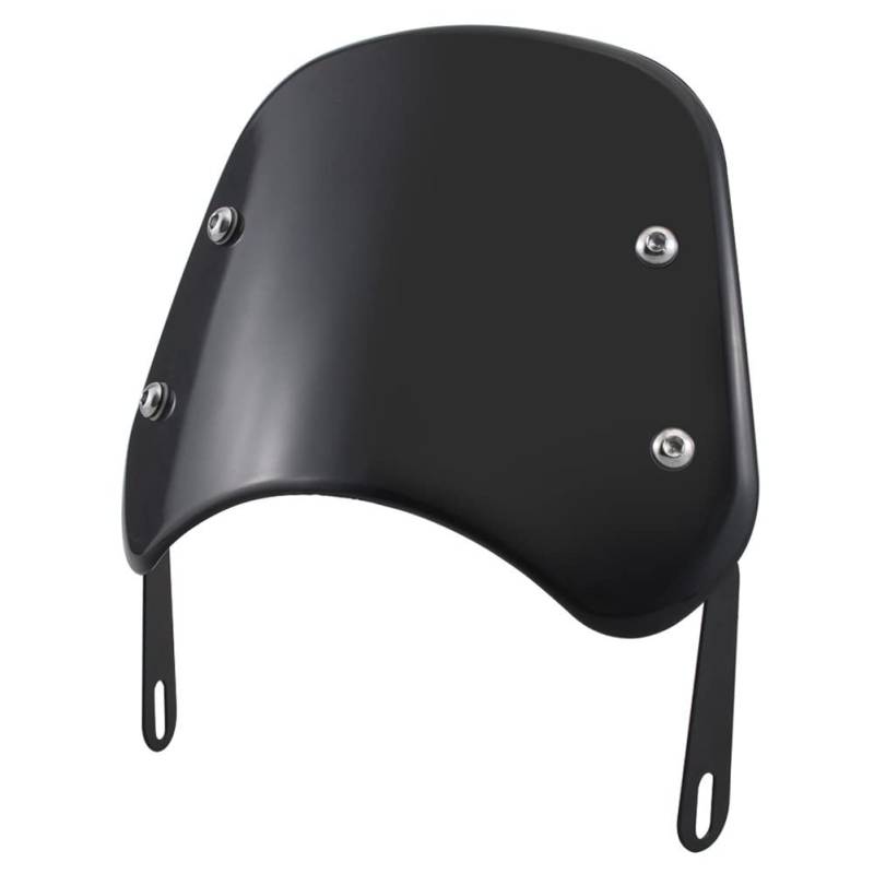 Wooauto Windschutzscheibe für Motorräder, Motorrad Windschutzscheibenschutz Universal-Scheinwerfer Motorrad Windschild Spoiler für 5-7 Zoll runde Scheinwerfer,Schwarz von Wooauto