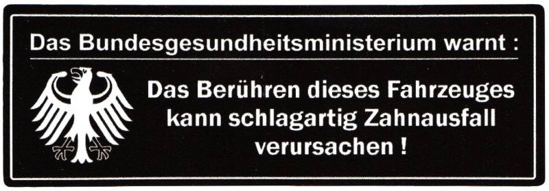 World of Colour Part 2 101 1 x Das Bundesgesundheitsministerium warnt > Aufkleber/Sticker von World of Colour Part 2