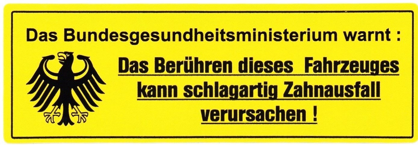 World of Colour Part 2 101 1 x Das Bundesgesundheitsministerium warnt > Aufkleber/Sticker von World of Colour Part 2