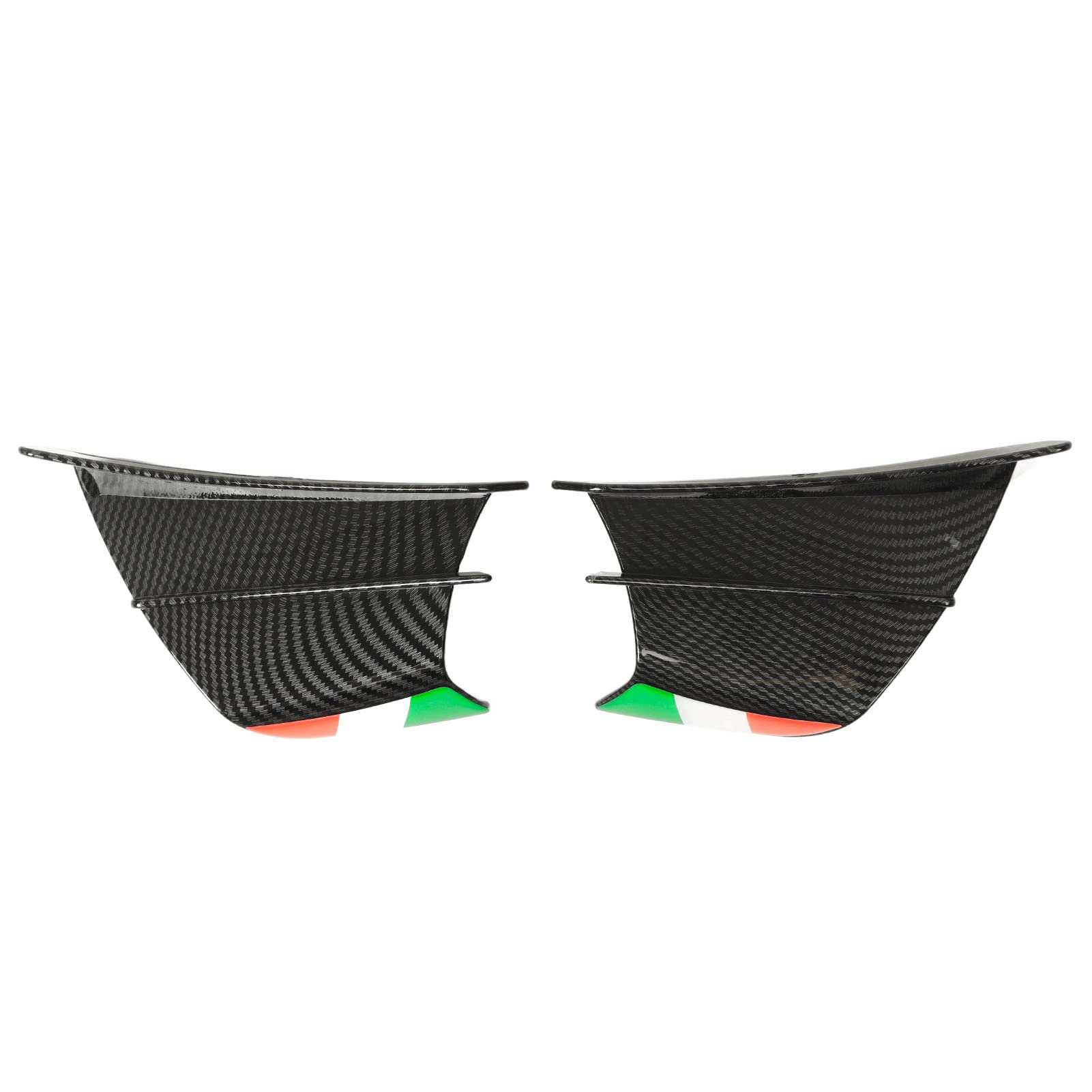 2PCs Motorrad Flügel Seitenspoiler Verkleidungen Winglets Passend für Ninja 400 250 Z900 Z1000, Motorrad Seitenspoiler (Bright Carbon Fiber Texture) von Woteenore