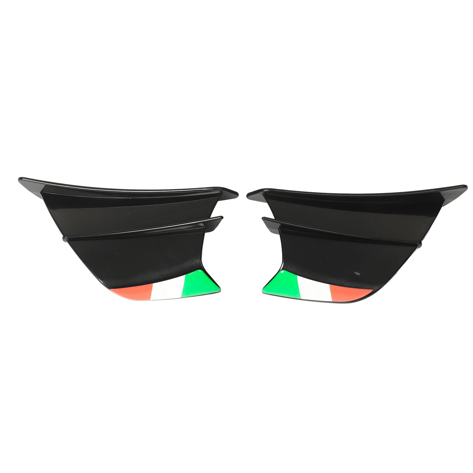 2PCs Motorrad Flügel Seitenspoiler Verkleidungen Winglets Passend für Ninja 400 250 Z900 Z1000, Motorrad Seitenspoiler (Pure Black) von Woteenore