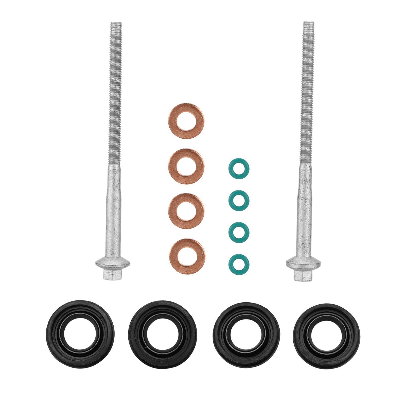 Kraftstoffeinspritzdüsen-O-Ring-Dichtungsdichtung, kompatibel mit Dichtung, Kraftstoffeinspritzdüsen-Dichtungsdichtungssatz, Kraftstoffeinspritzdüsen-Dichtungssatz für die von Woteenore