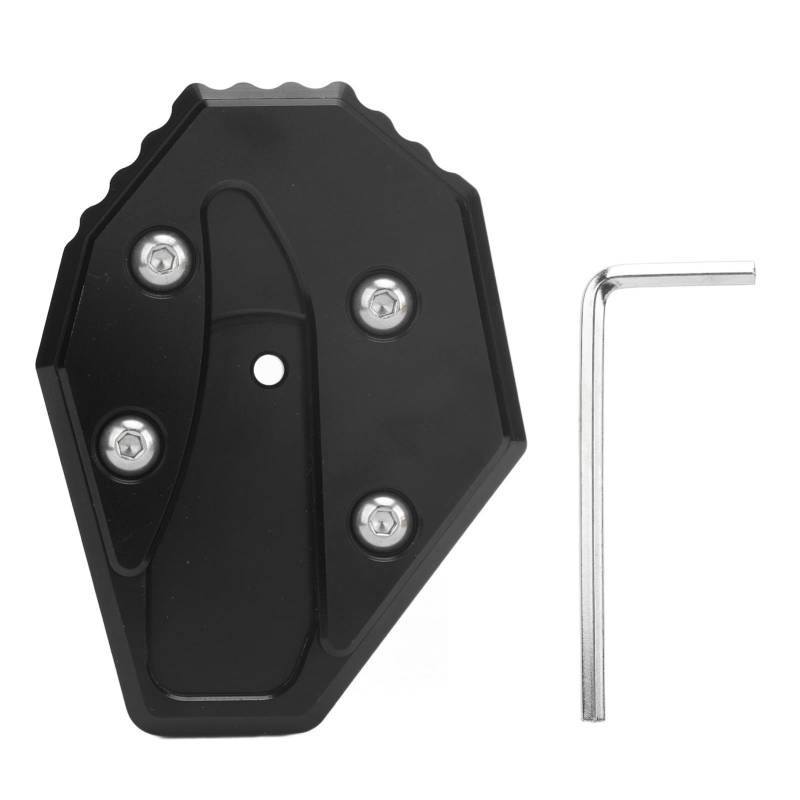 Woteenore Motorrad-Ständerpolster-Vergrößerungsplatte, Anti-Sink-Fußverbreiterungsständer-Verlängerungspolster für Xmax 400 NMAX155 AEROX155, Motorrad-Ständerpolster (Black) von Woteenore