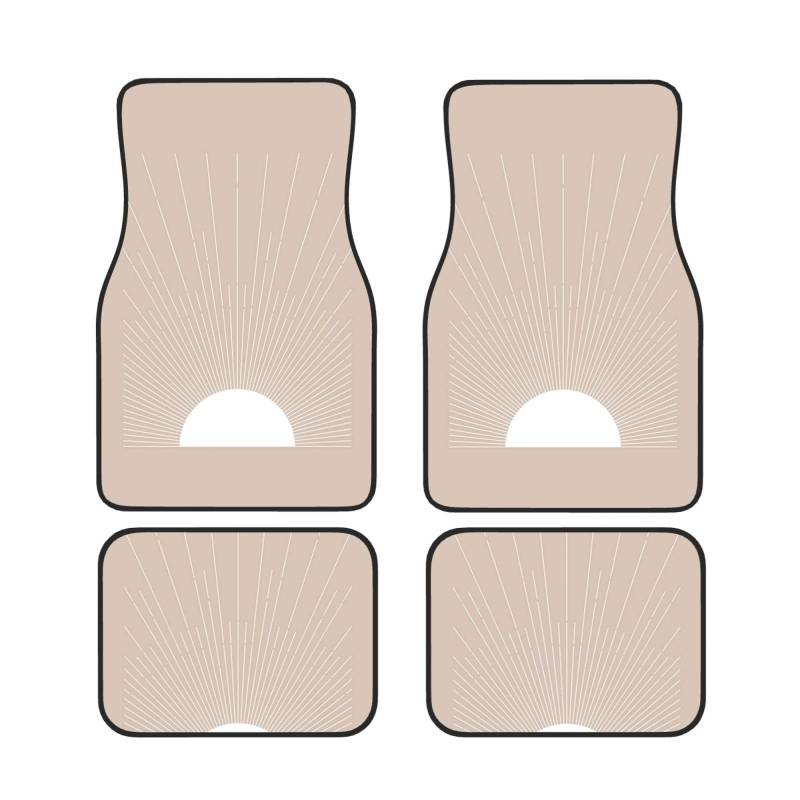 Abstrakte geometrische bedruckte Automatten Universal Auto Fußmatten Set von 4 Stück rutschfeste wasserdichte Allwetter Automatten Automatten von Wquvmds