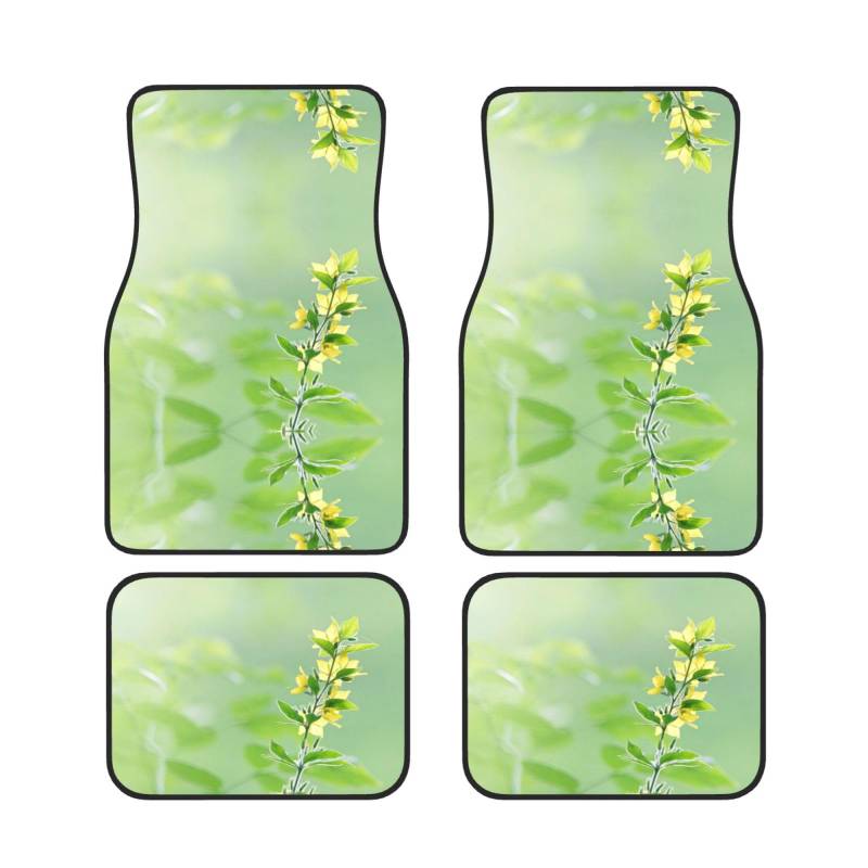 Blooming Yellow Flower Printed Car Mats Universal Car Floor Mats Set Of 4Pcs Non-Slip Waterproof All Weather Automotive Floor Mats von Wquvmds