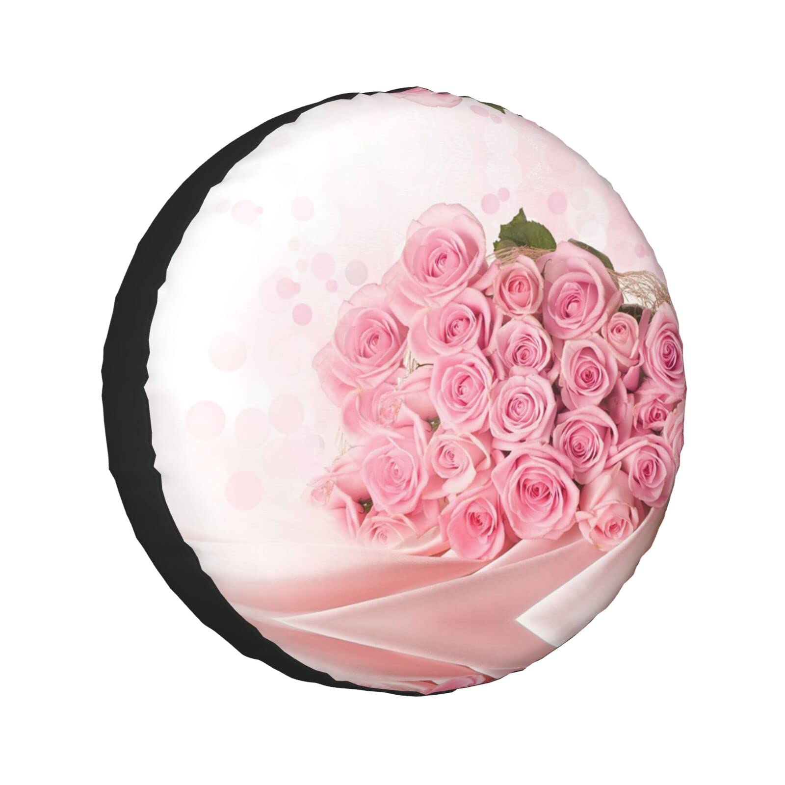 Pink Rose Universal-Ersatzrad-Reifenabdeckung, wasserdicht, für Wohnmobil, Reise, Anhänger, Wohnmobil, LKW, SUV, Wohnmobil, 35,6 cm von Wquvmds