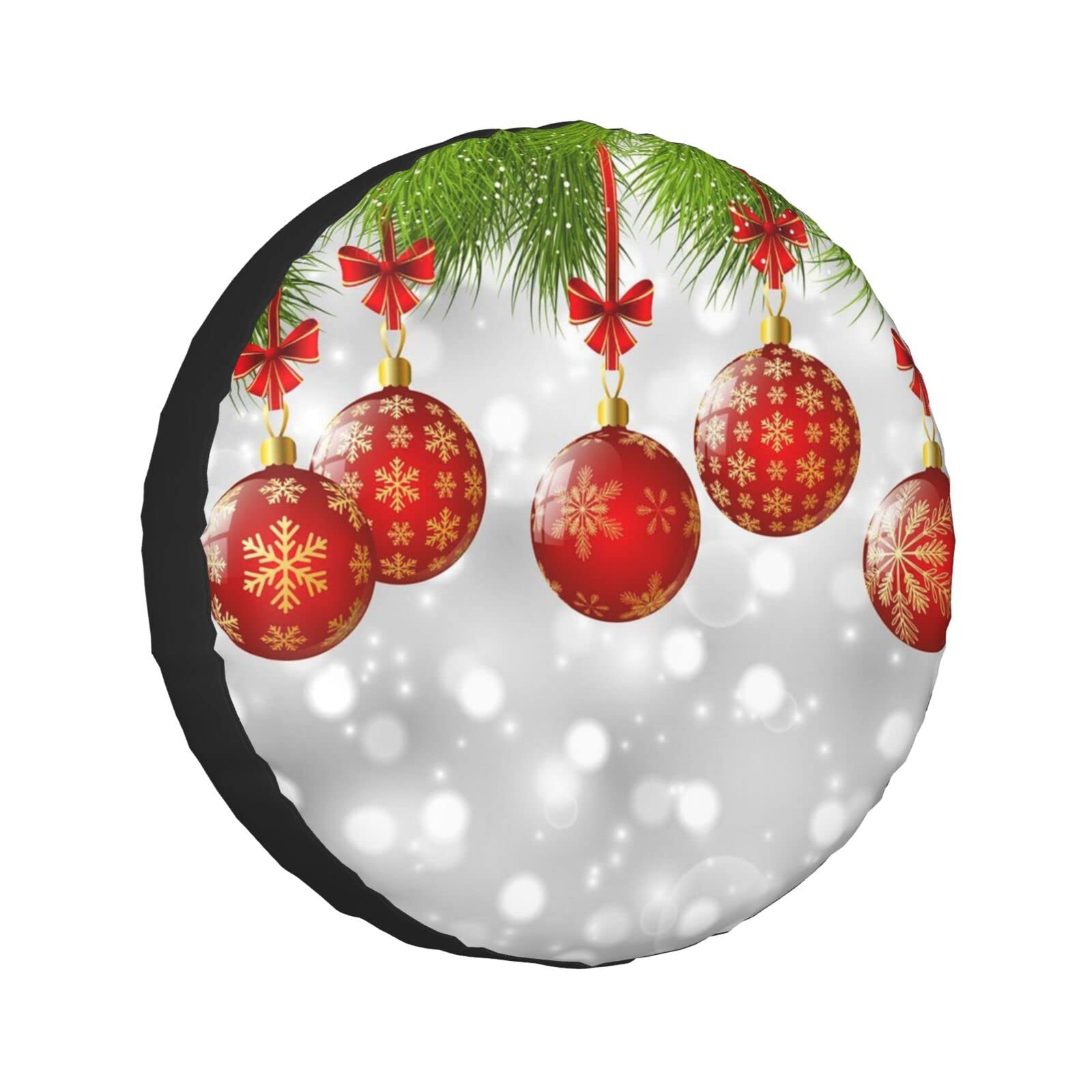 Red Ball Xmas Universal-Ersatzrad-Reifenabdeckung, wasserdicht, für Wohnmobil, Reise, Anhänger, Wohnmobil, LKW, SUV, Wohnmobil, 40,6 cm von Wquvmds