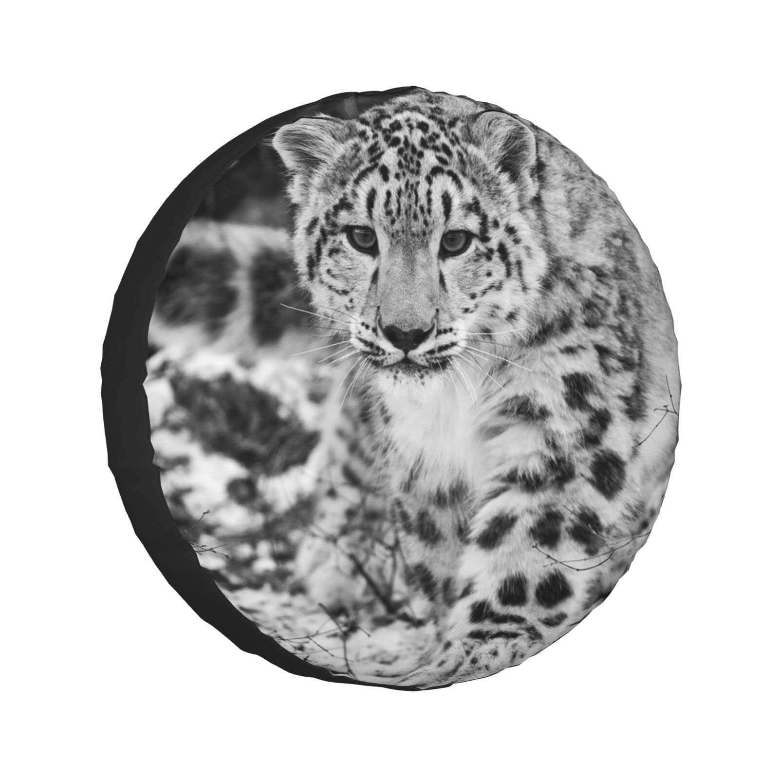 Snow Leopard Universal-Ersatzrad-Reifenabdeckung, wasserdicht, für Wohnmobil, Reise, Anhänger, Camper, LKW, SUV, Wohnmobil, 38,1 cm von Wquvmds