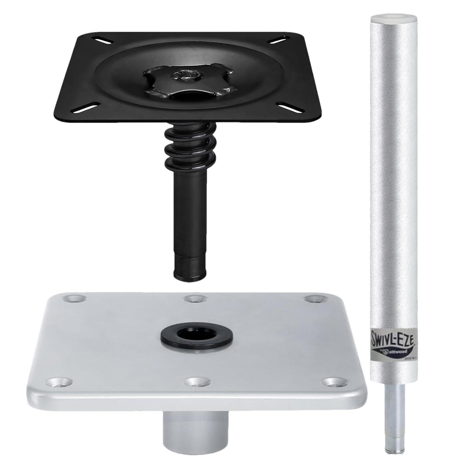 Boat Seat Pedestal Kit, Pontoon Boat Seat Pedestal, Heavy Duty Marine Pedestal, Swivel Base Plate Boat Seat Mounting Post, Marine Boat Seat Base For Boat Pontoon Boat Fishing, 25/25/12 Cm von Wrohto