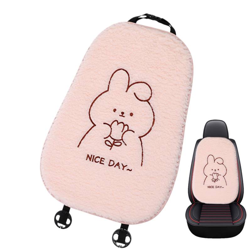 Bunny Car Seat Covers Plush Car Seat Cushions Wear-Resistant Car Accessories Fashionable Car Seat Cushion Cozy Car Seat Cover Warm Car Seat Cushions Bunny Design Seat Covers von Wrohto