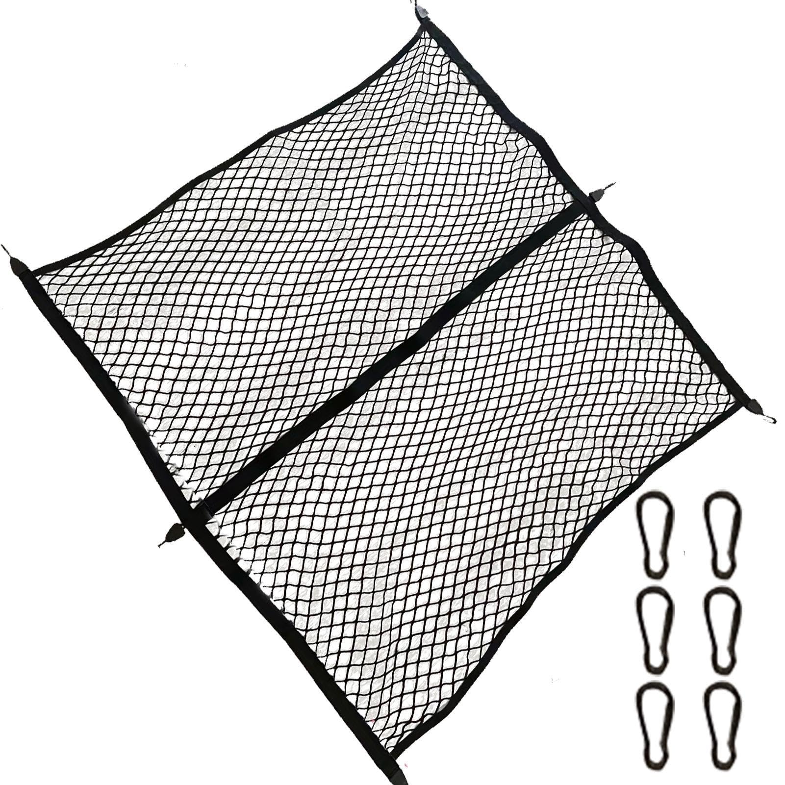 Cargo Nets Pickup Trucks, Carabiner Cargo Net, Elastic Carrier Net, Heavy Duty Net Organizer, Pickup Truck Cargo Net, Pickup Truck Net with Carabiners, Mesh Organizer for Trucks von Wrohto