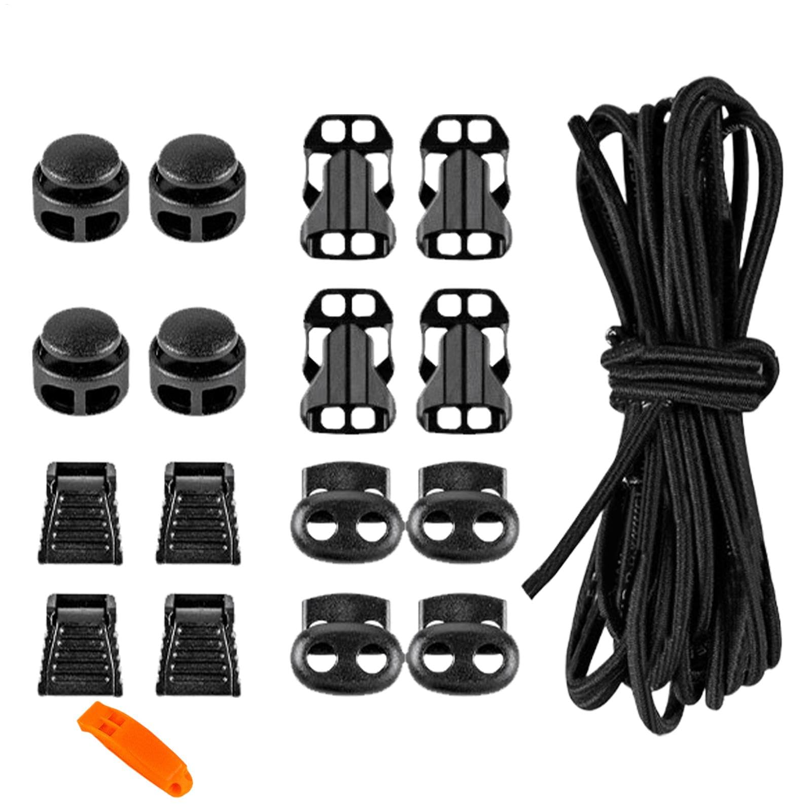 Hiking Backpack Daypack Elastic Rope with Buckle, 18-Piece Replacement Set, Increased Storage Capacity for Trekking, Outdoors, and Mountaineering, 125.98x0.12 inches von Wrohto