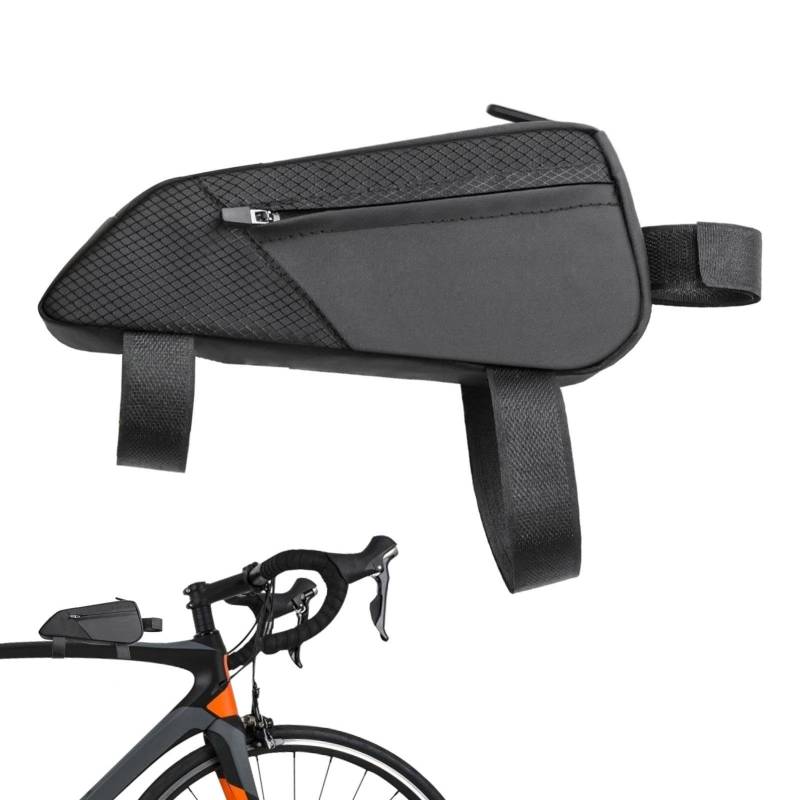 Oberrohr Fahrradtasche, Reißverschluss Oberrohrtasche, wasserdichte Aufbewahrung, wetterbeständig, leicht, sicher, faltbar, Mountainbike, Rennrad von Wrohto