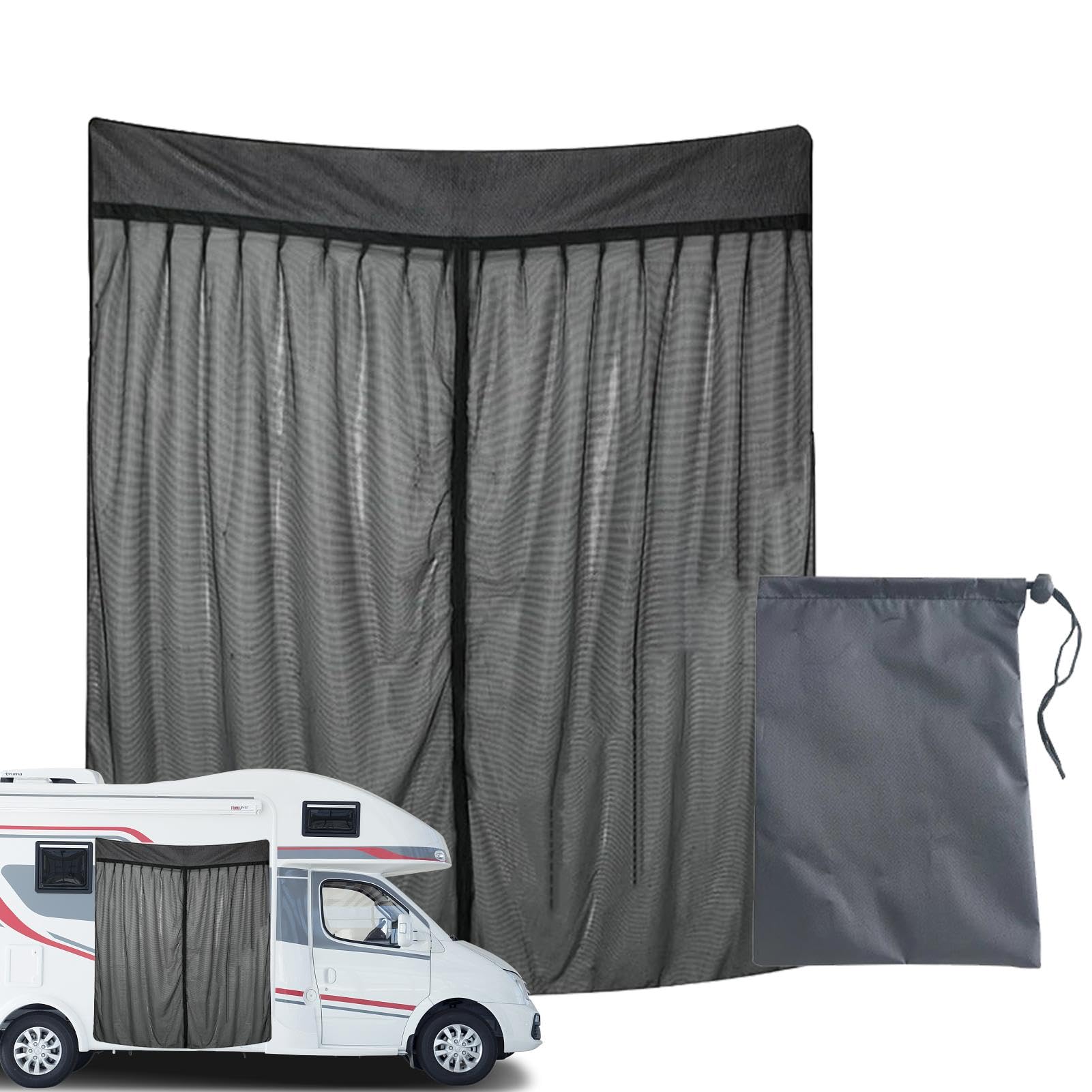 RV Screen Door Protector, Breathable Auto Camping Mesh Car Sunroof Screen RV Markise Fly Net RV Mesh Door Protector Camping Screen Door Mesh Truck Fly Net Screen von Wrohto