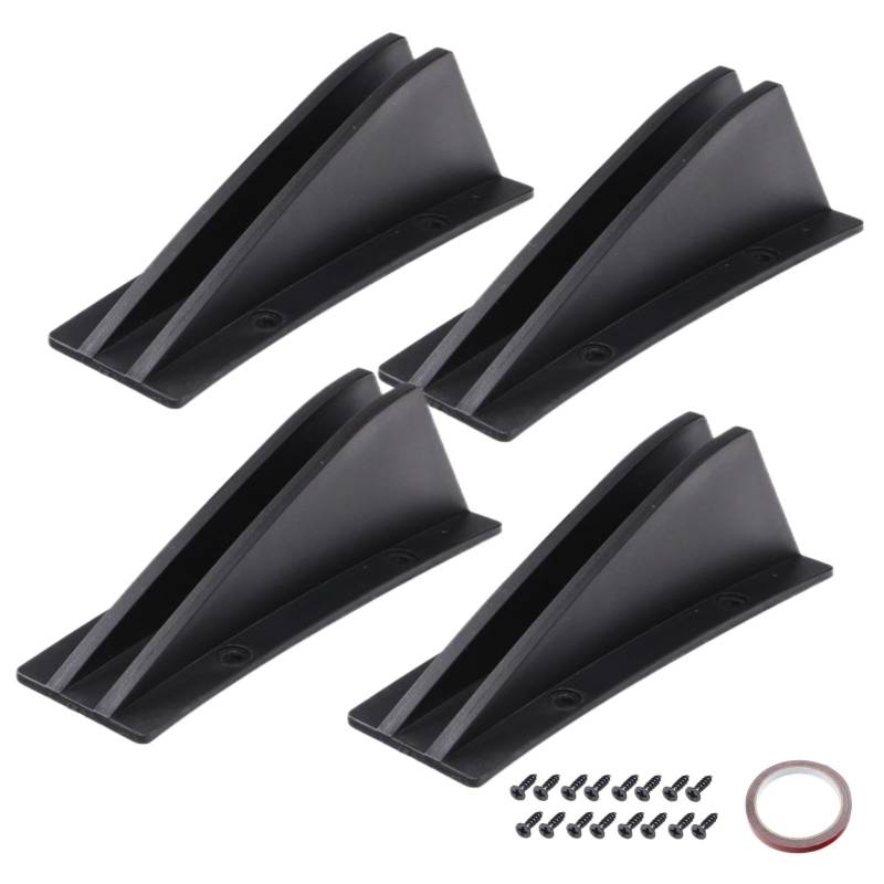 Rennwagen Heckstoßstange , Aftermarket Heckstoßstange Diffusor, Fahrzeug Aerodynamisches Zubehör, Diffusor Spoiler Haifischflosse Doppelflügel Trim Abdeckungen Dekorationsset von Wrohto