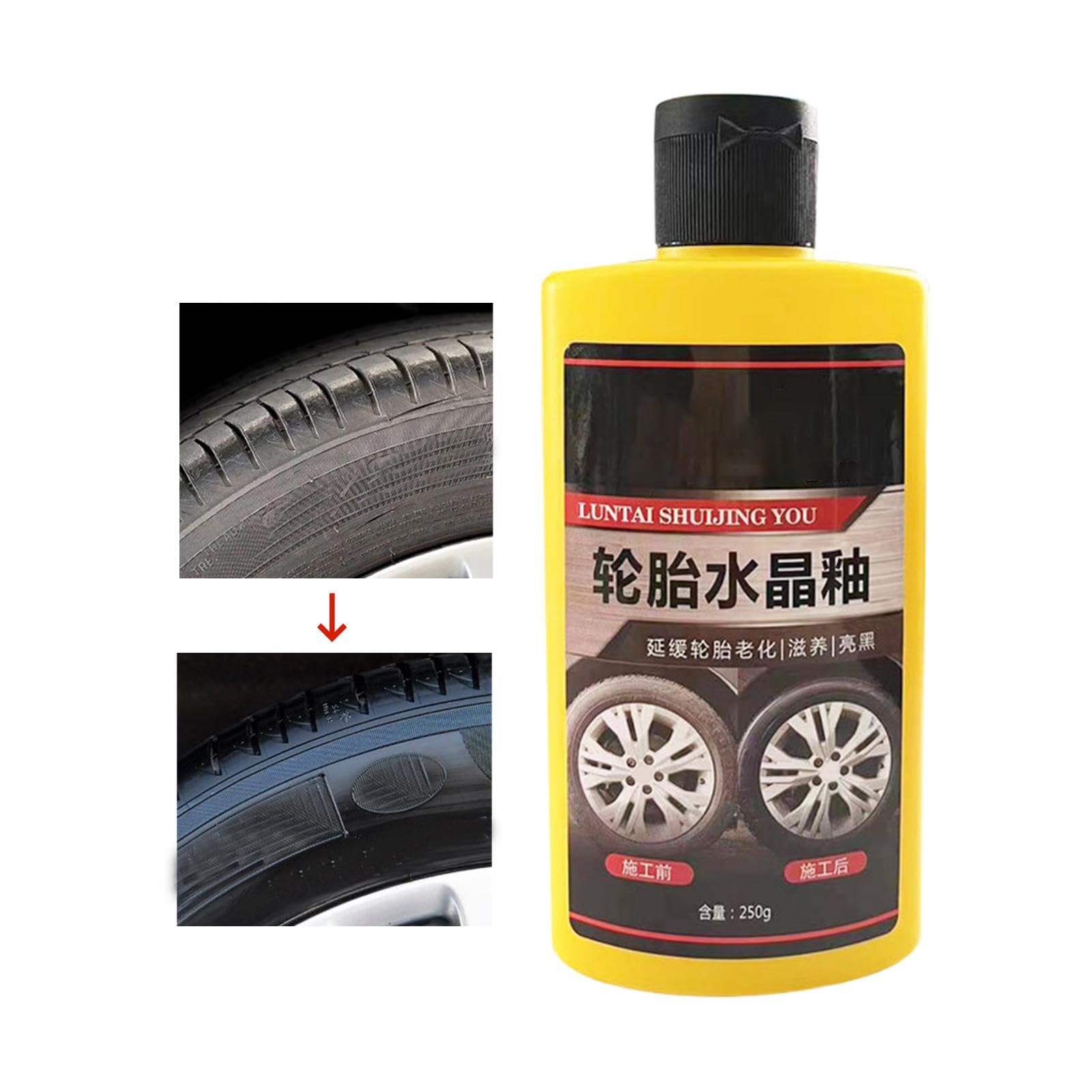 Tire Coating Shine, Tire Coating Spray, Long Lasting Tire Dressing, Permanent Tire Shine, Tire Dressing Liquid, Tire Shine Spray, 280ml Tire Coating, Tire Care Product von Wrohto