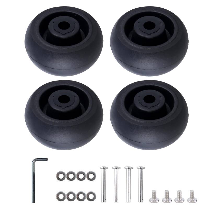 4pcs Universals Gepäckräder 40x18mm Schwarze Koffer Ersatzräder Reparaturkits Einfach Installation Glattes Rollen von Wsdsgz