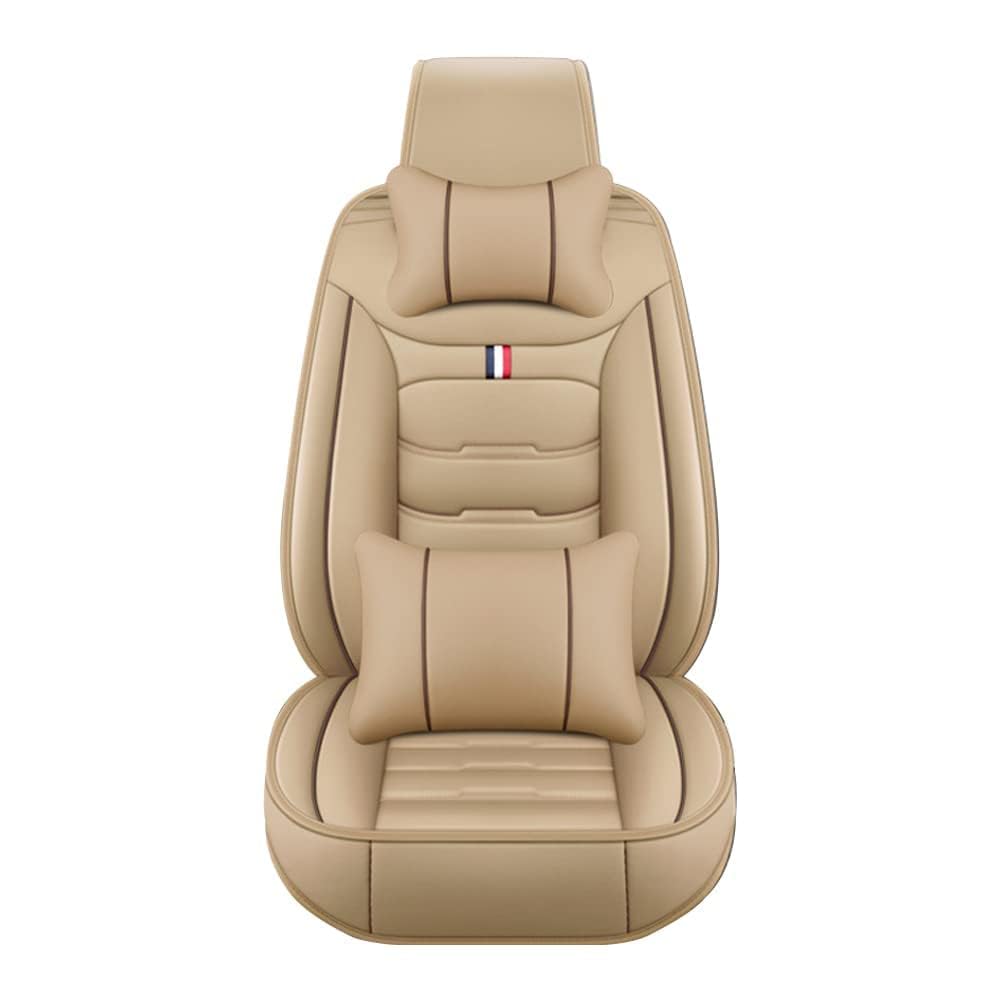 WuYyyyy Autositzbezüge für CR-V CRV 2002-2006 Car Seat Cover Auto Schonbezüge Auto Sitzbezug Wasserdicht Sitzschoner Auto Zubehör.,B-Beige-Luxurious von WuYyyyy