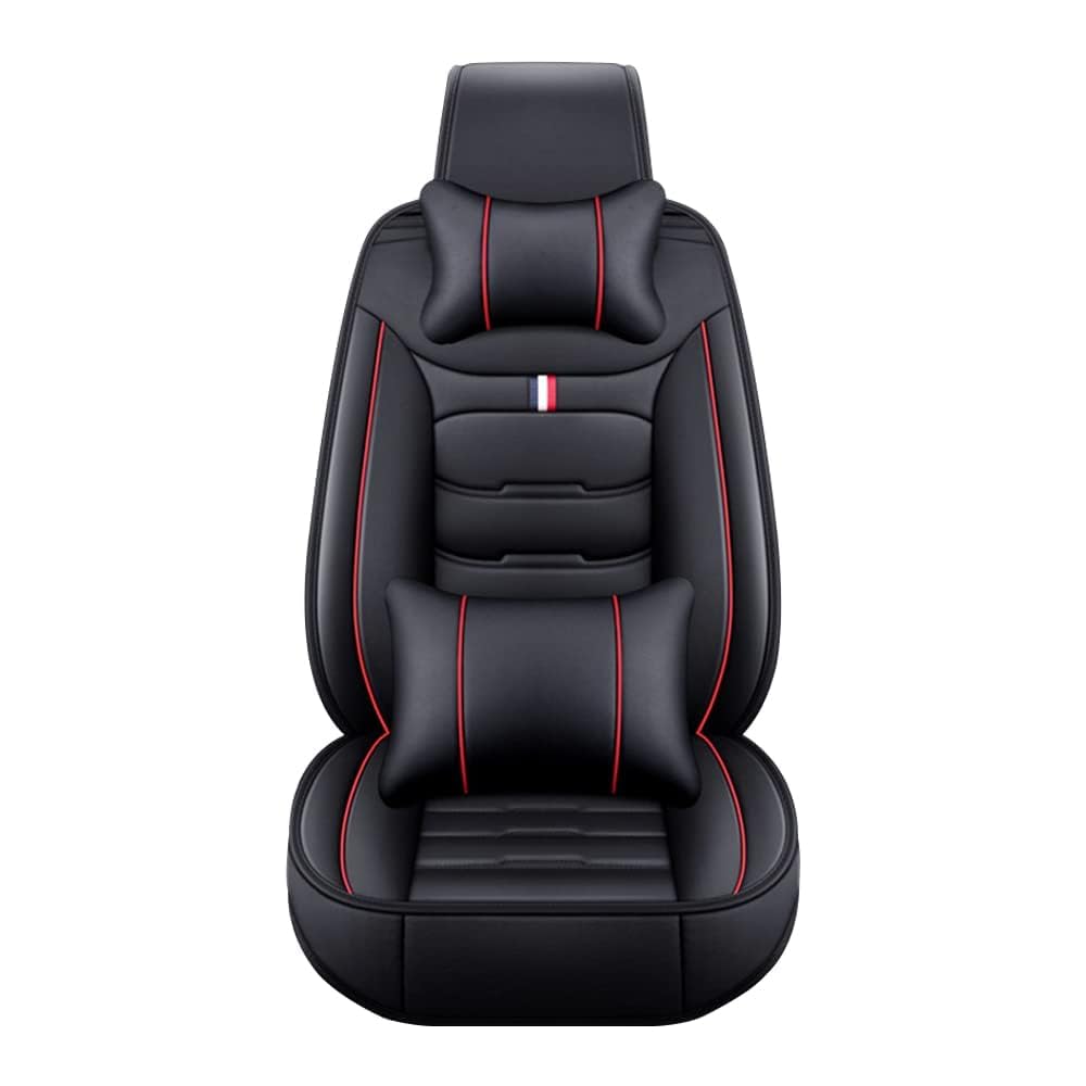 WuYyyyy Autositzbezüge für CR-V CRV 2007-2011 Car Seat Cover Auto Schonbezüge Auto Sitzbezug Wasserdicht Sitzschoner Auto Zubehör.,D-Black Red-Luxurious von WuYyyyy