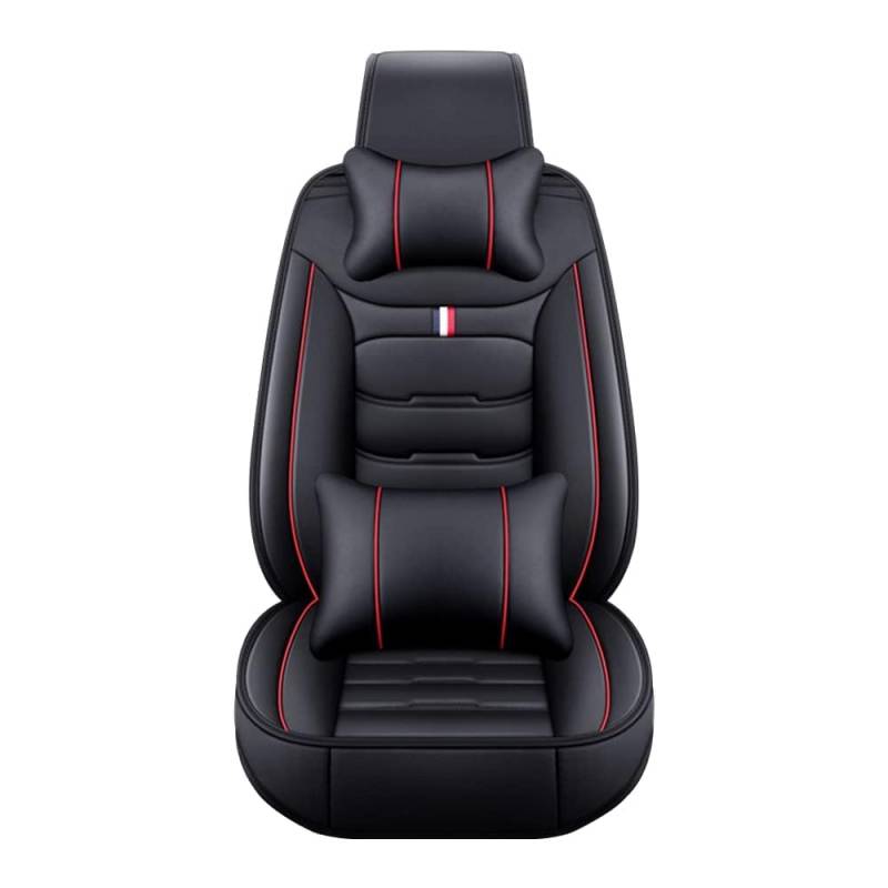 WuYyyyy Autositzbezüge für Civic 2013-2017 Car Seat Cover Auto Schonbezüge Auto Sitzbezug Wasserdicht Sitzschoner Auto Zubehör.,D-Black Red-Luxurious von WuYyyyy