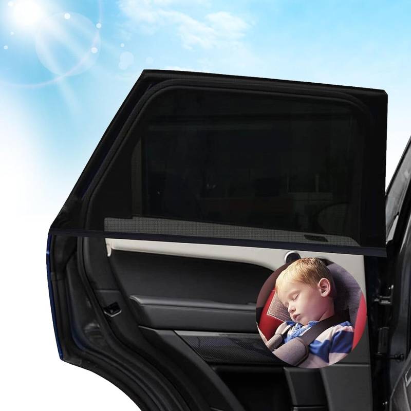 Wudlad Sonnenschutz Auto Baby mit UV Schutz,Sonnenschutz Auto Kinder,Sonnenblende Auto Sonnenschutz Seitenscheibe Vorhang, Sonnenschutz Auto Hinten Fenster Verdunkelung,Autofenster Kinder Verdunkeln von Wudlad