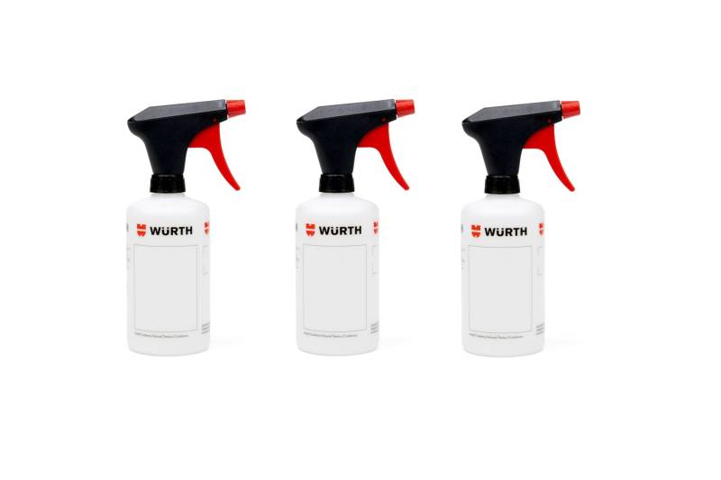 Würth 3x Universell einsetzbare Pump- Sprühflasche mit Skalierung 500ml von Würth