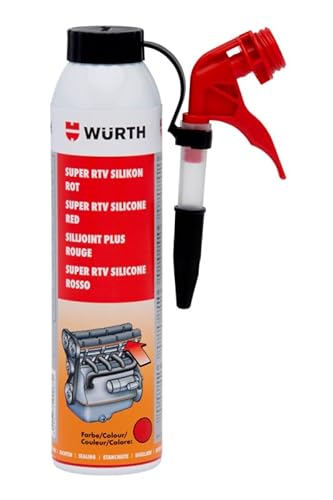 Würth Kleb- und Dichtstoff Silicone Super RTV, rot, 200 ml von Würth