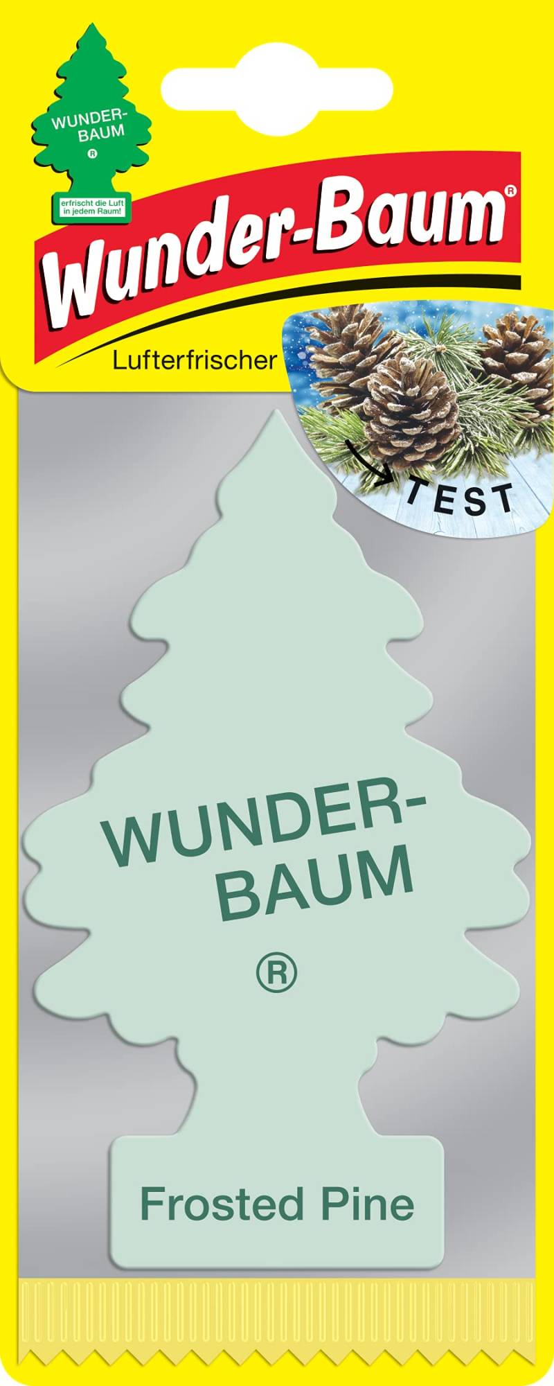 12 Stück Frosted Pine Eisige Nadeln Wunder-Baum Lufterfrischer Duftbaum inkl. 1 x Glasreinigungstuch von SP Großhandel Gratiszugabe (Frosted Pine) von WUNDER-BAUM