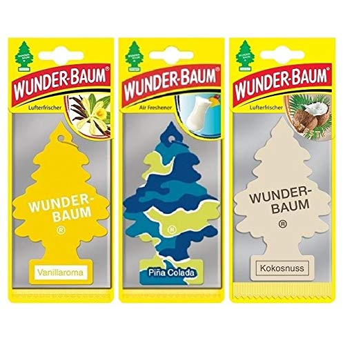 Duftfichte Wunderbaum (Vanille + Pina Colada + Kokos) 3er Pack von WUNDER-BAUM