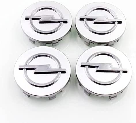 4 Stück Kappen Radnabenabdeckungen Radnabenkappen für Opel Meriva B 2010-2014, Auto-Tuning Dekoration Zubehör Zentralen Logo Teilewasserdicht,Silver-58mm von WurBu