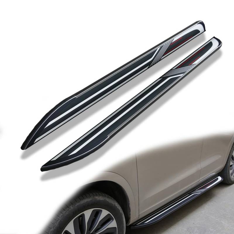 2 x SUV-Trittbretter passend für Lincoln MKC 2015–2019 NerfBar Side Step Aluminium-Pedalzubehör (mit Halterungen) von Wusecssy