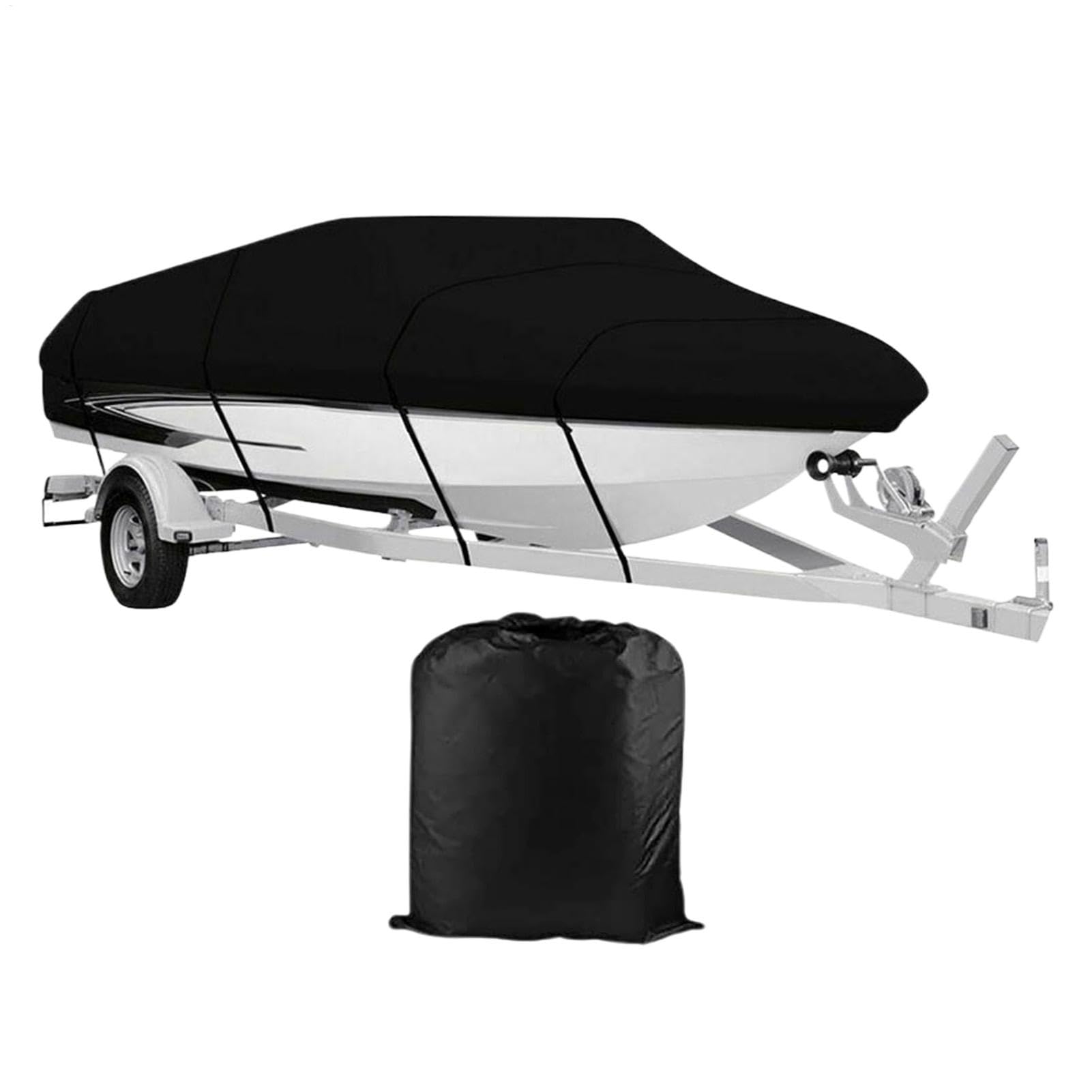 Wusideday Trailerable Boat Cover - V Rumpf Winter Boat Cover Dinghy Wrap - Heavy Duty Schlauchboot Schutz Versorgung Schiffszubehör Angeln Marine Ausrüstung von Wusideday