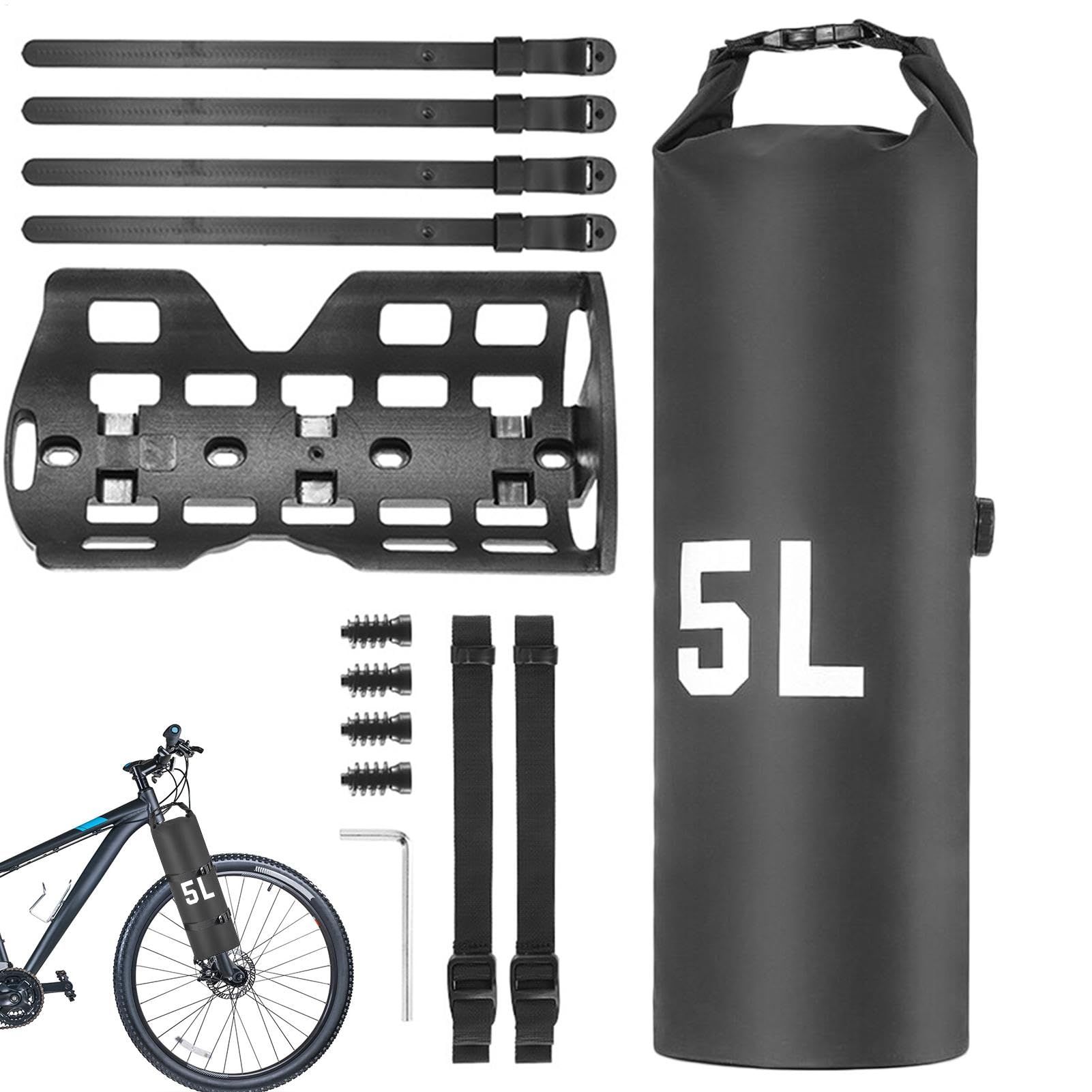 Wuyooprt Fahrrad-Packtaschen, Vorderradgabeltasche, multifunktional, abnehmbare Fahrräder, Gabeltasche, leichte Mountainbike-Ausrüstungstasche für Kajakfahren, Rucksackreisen, kurze Fahrten, Wandern von Wuyooprt