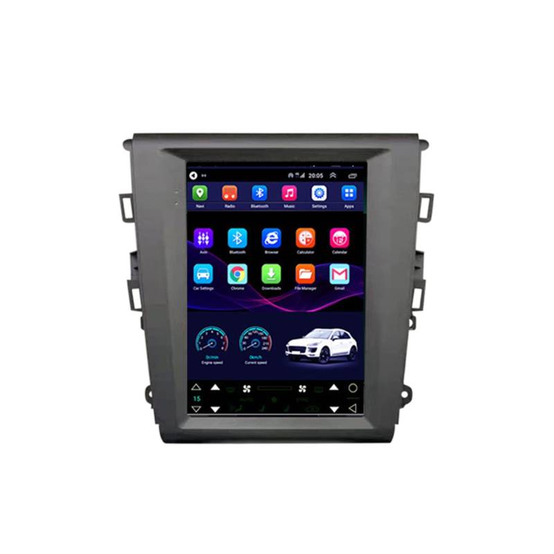 Wxstra Android10.0 Autoradio Stereo 9,7 Zoll HD Digital Multi-Touchscreen Für Ford Mondeo Fusion MK5 2013-2019 Mit Navigation Bluetooth-Unterstützung Radio Lenkradsteuerung Rückfahrkamera von Wxstra